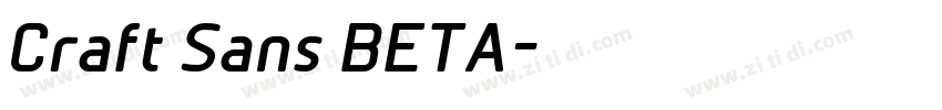Craft Sans BETA字体转换